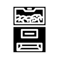 ice maker restaurant equipment glyph icon illustration vector