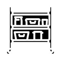 shelving restaurant equipment glyph icon illustration vector