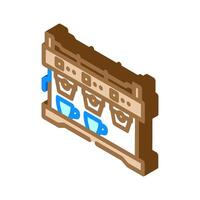 espresso machine restaurant equipment isometric icon illustration vector