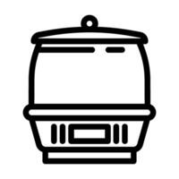 soup warmer restaurant equipment line icon illustration vector