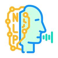 natural language processing nlp seo color icon illustration vector