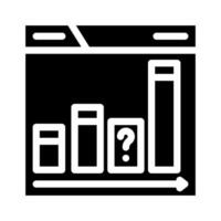 content gap analysis seo glyph icon illustration vector