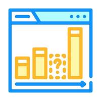 content gap analysis seo color icon illustration vector