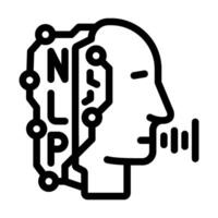 natural language processing nlp seo line icon illustration vector