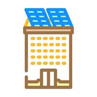 roof solar panel color icon illustration vector