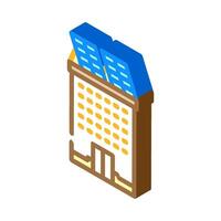 roof solar panel isometric icon illustration vector