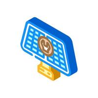 maintenance solar panel isometric icon illustration vector