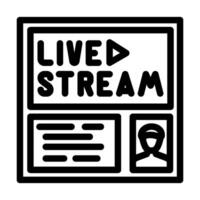 live streaming line icon illustration vector