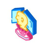 virtual lobby isometric icon illustration vector