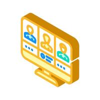 attendee networking isometric icon illustration vector