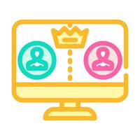 moderator control color icon illustration vector