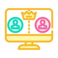 moderator control color icon illustration vector