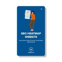 keywords seo heatmap website vector
