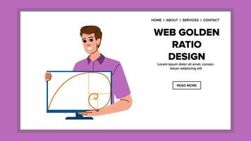 balance web golden ratio design vector