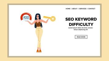 competition seo keyword difficulty vector