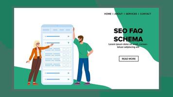 snippets seo faq schema vector