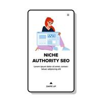 estrategia nicho autoridad seo vector