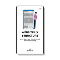 wireframe website ux structure vector