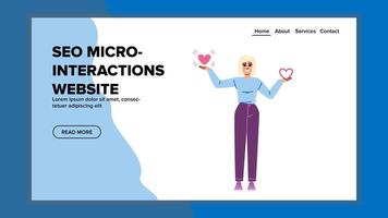 interaction seo microinteractions website vector