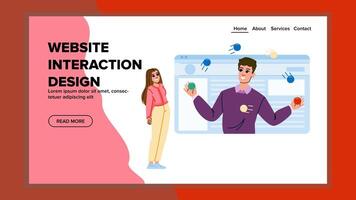 navigation website interaction design vector