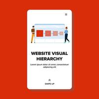 content website visual hierarchy vector