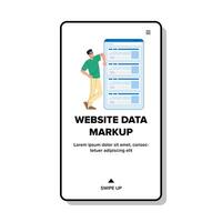 structured website data markup vector