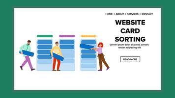 layout website card sorting vector