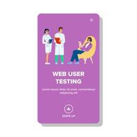 feedback web user testing vector