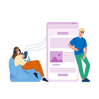 responsive usability website vector