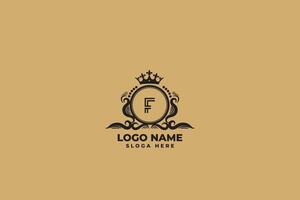 lujo letra F logo diseño vector