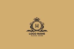 lujo letra h logo diseño vector