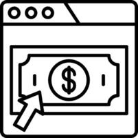 Pay Per click Line Icon vector