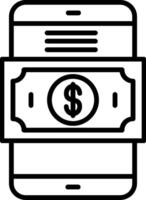 Mobile Payment Line Icon vector