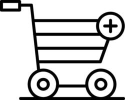 Add to Cart Line Icon vector