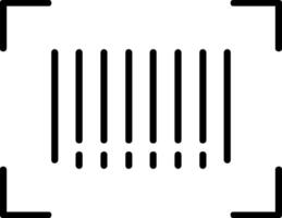 Bar Code Line Icon vector