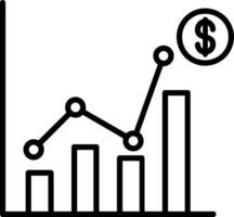 Sales Statistics Line Icon vector