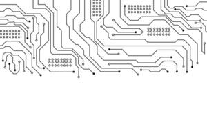 resumen futurista circuito tablero tecnología antecedentes. circuito tablero con varios tecnología elementos. vector