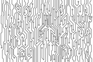 Abstract futuristic circuit board technology background. Circuit board with various technology elements. vector