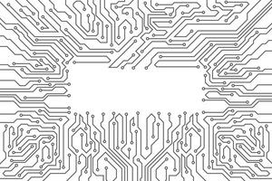 Abstract futuristic circuit board technology background. Circuit board with various technology elements. vector