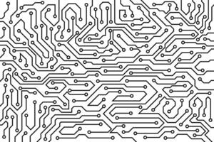 Abstract futuristic circuit board technology background. Circuit board with various technology elements. vector