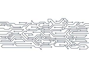 Abstract futuristic circuit board technology background. Circuit board with various technology elements. vector