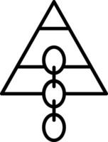 enlace piramida línea icono vector