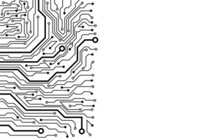 Abstract futuristic circuit board technology background. Circuit board with various technology elements. vector