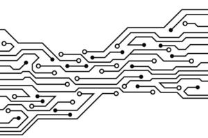 resumen futurista circuito tablero tecnología antecedentes. circuito tablero con varios tecnología elementos. vector