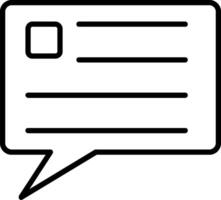 Blog Commenting Line Icon vector