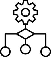 Algorithm Line Icon vector