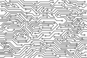 Abstract futuristic circuit board technology background. Circuit board with various technology elements. vector