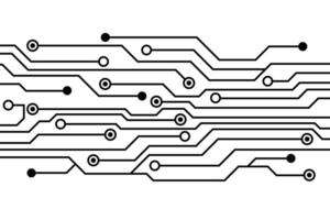 Abstract futuristic circuit board technology background. Circuit board with various technology elements. vector