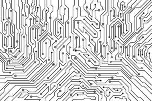 Abstract futuristic circuit board technology background. Circuit board with various technology elements. vector