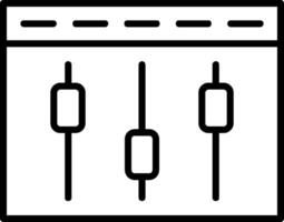 compaign ajustando línea icono vector